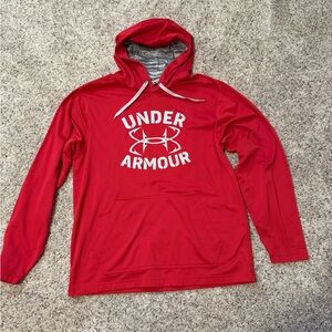 Under Armour Red and Gray Hoodie